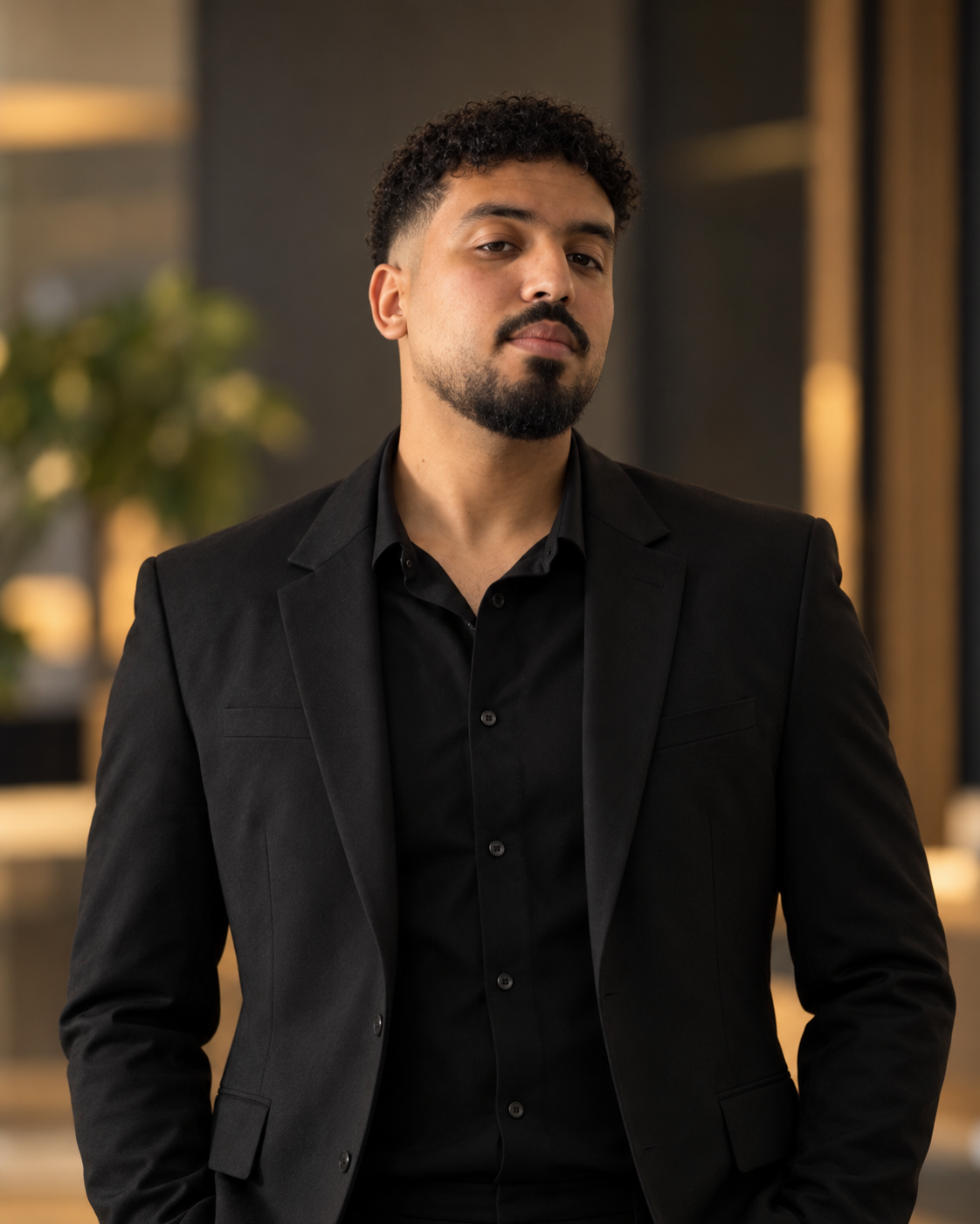 Ali Laatabi im schwarzen Anzug